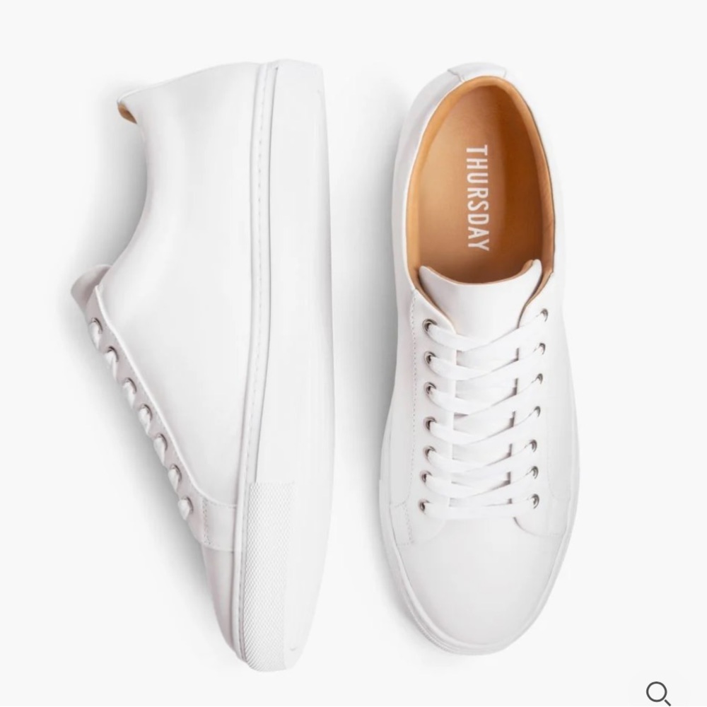 Men's White Leather Sneakers - Thursday Boot Company